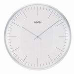 AMS Design - Wall clock White and Metal Modern Design