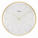 AMS Design - Wall clock Gold and White Modern Design