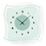 AMS Design - Wall clock White Haze Modern Design