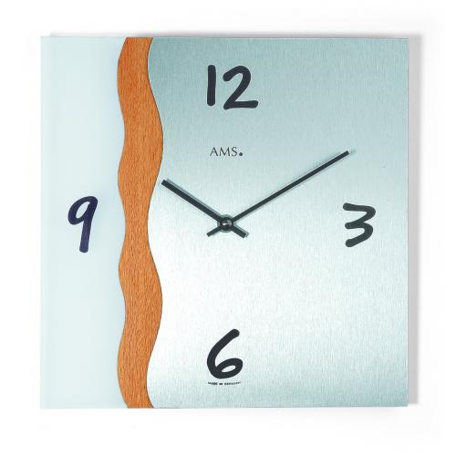 AMS Design - Wall clock Carree Alu Modern Design