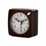 Design - travel alarm clock mini format color brown