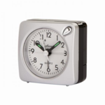 Design - travel alarm clock mini format color silver