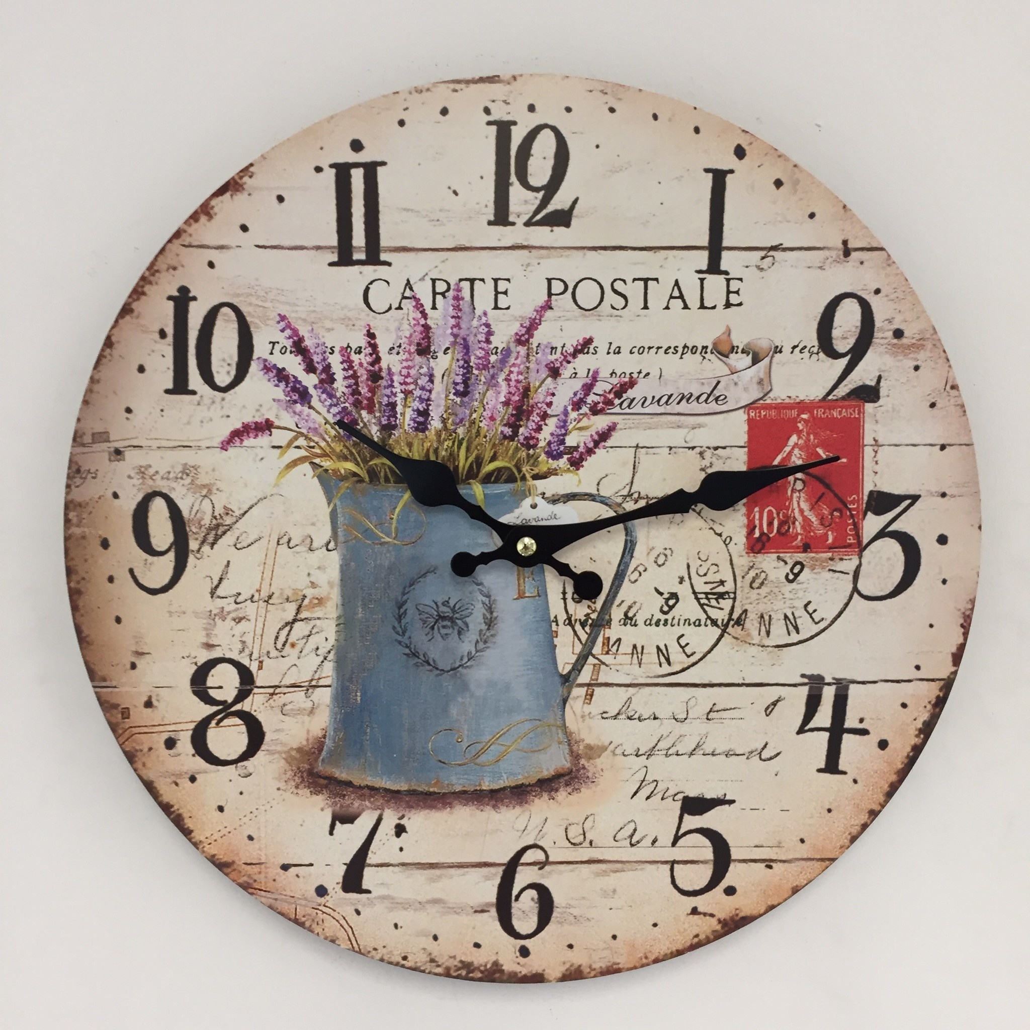 NiceTime Design - Wall clock carte postal vintage design