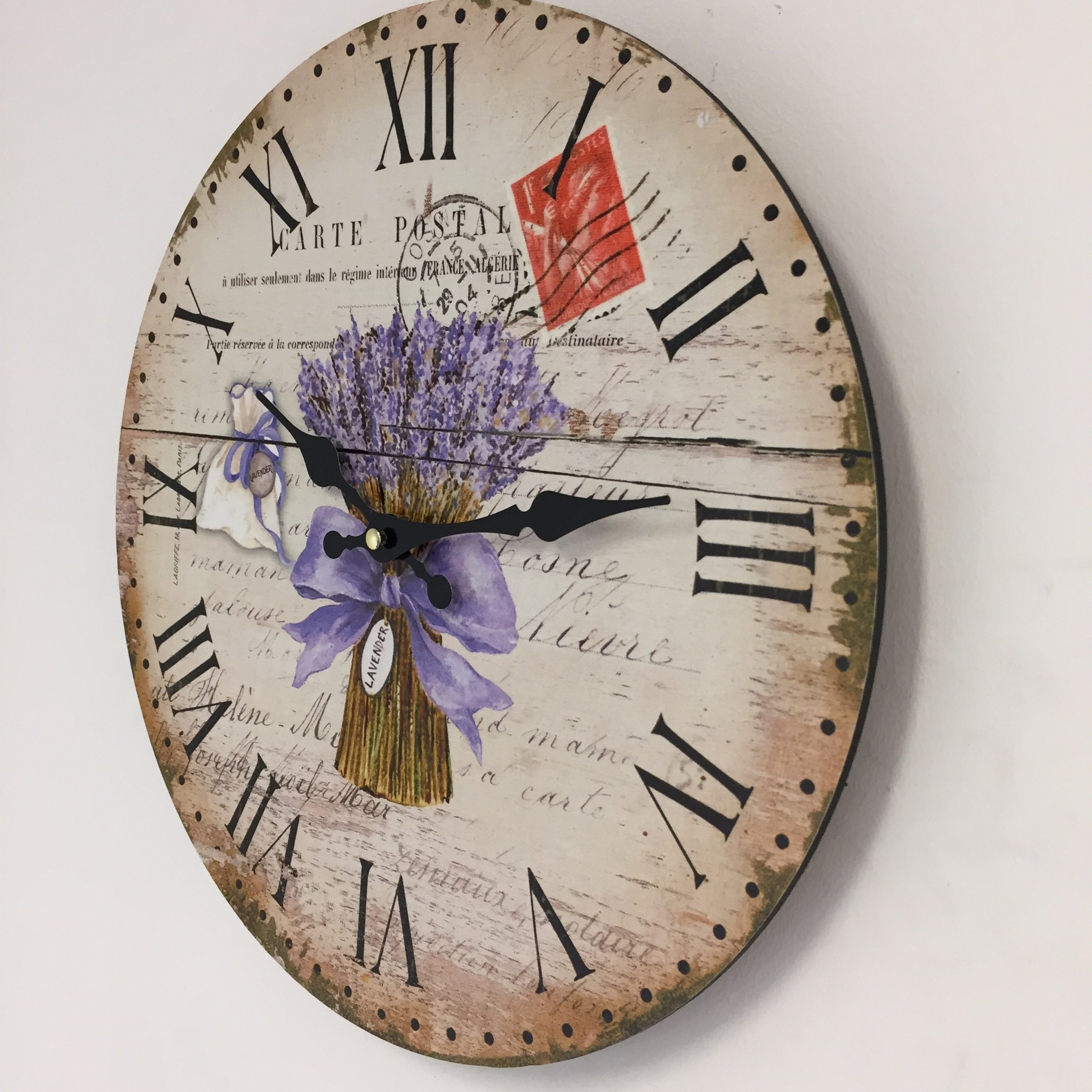 NiceTime Design - Wall clock Lavender Rural Design