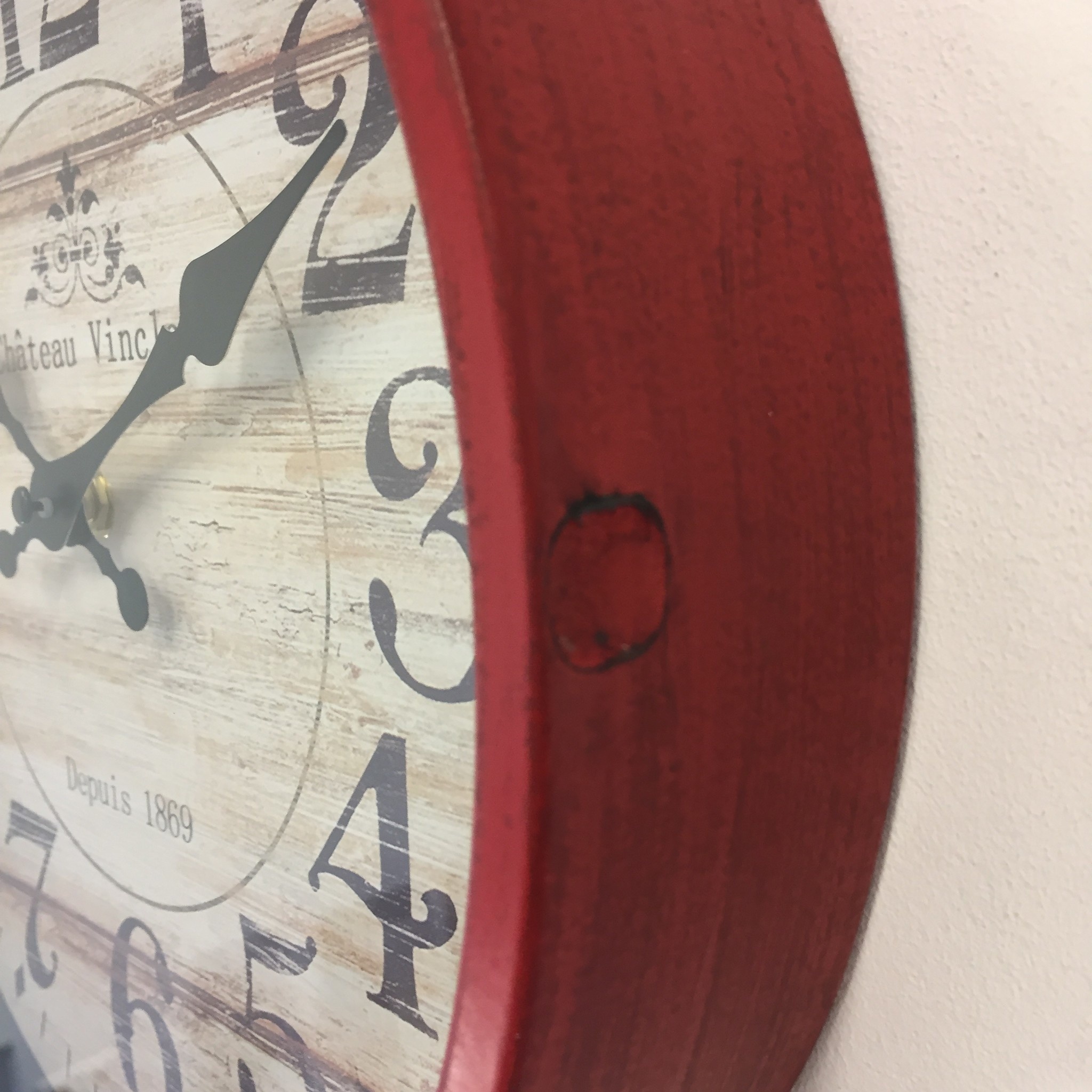 NiceTime Design - Wall clock Vinclos Rouge Vintage Design