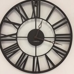 Klokkendiscounter Design - Wandklok metalen wiel retro bruin 37