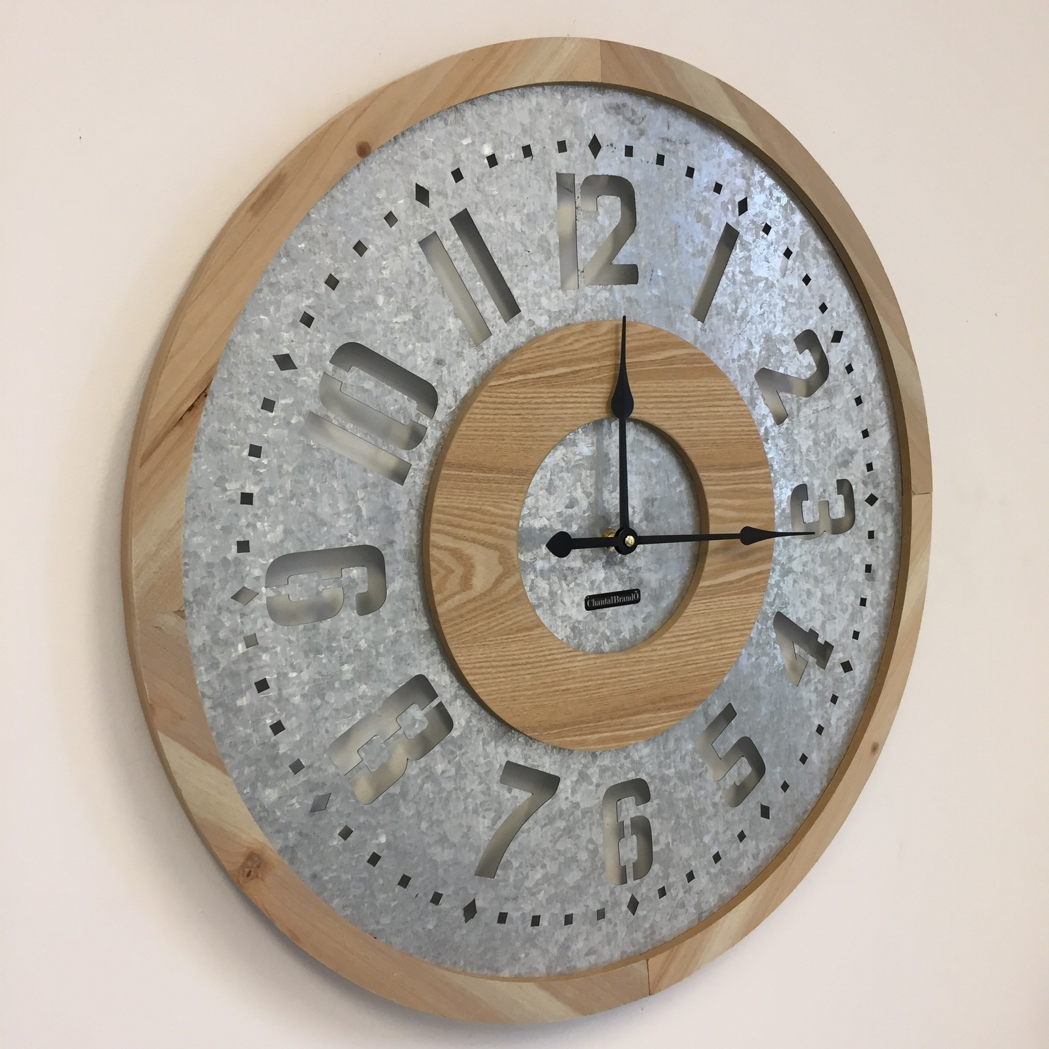 Klokkendiscounter Design - Wanduhr VINTAGE WOODZ DESIGN INDUSTRIEEL