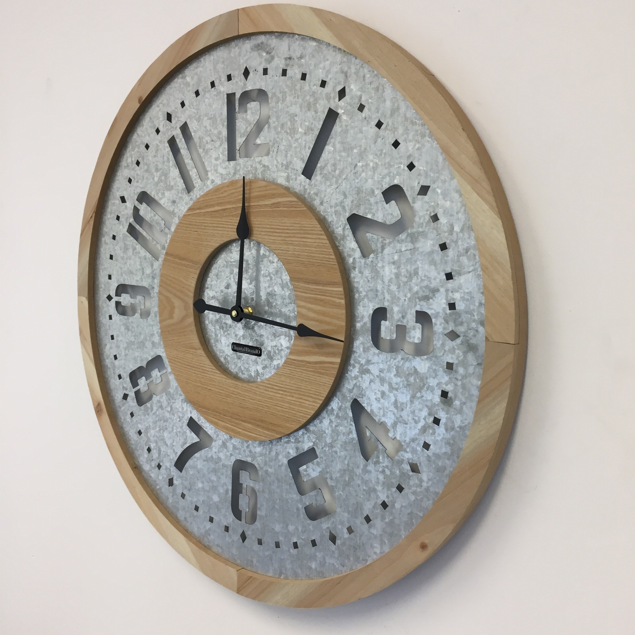 Klokkendiscounter Design - Wanduhr VINTAGE WOODZ DESIGN INDUSTRIEEL