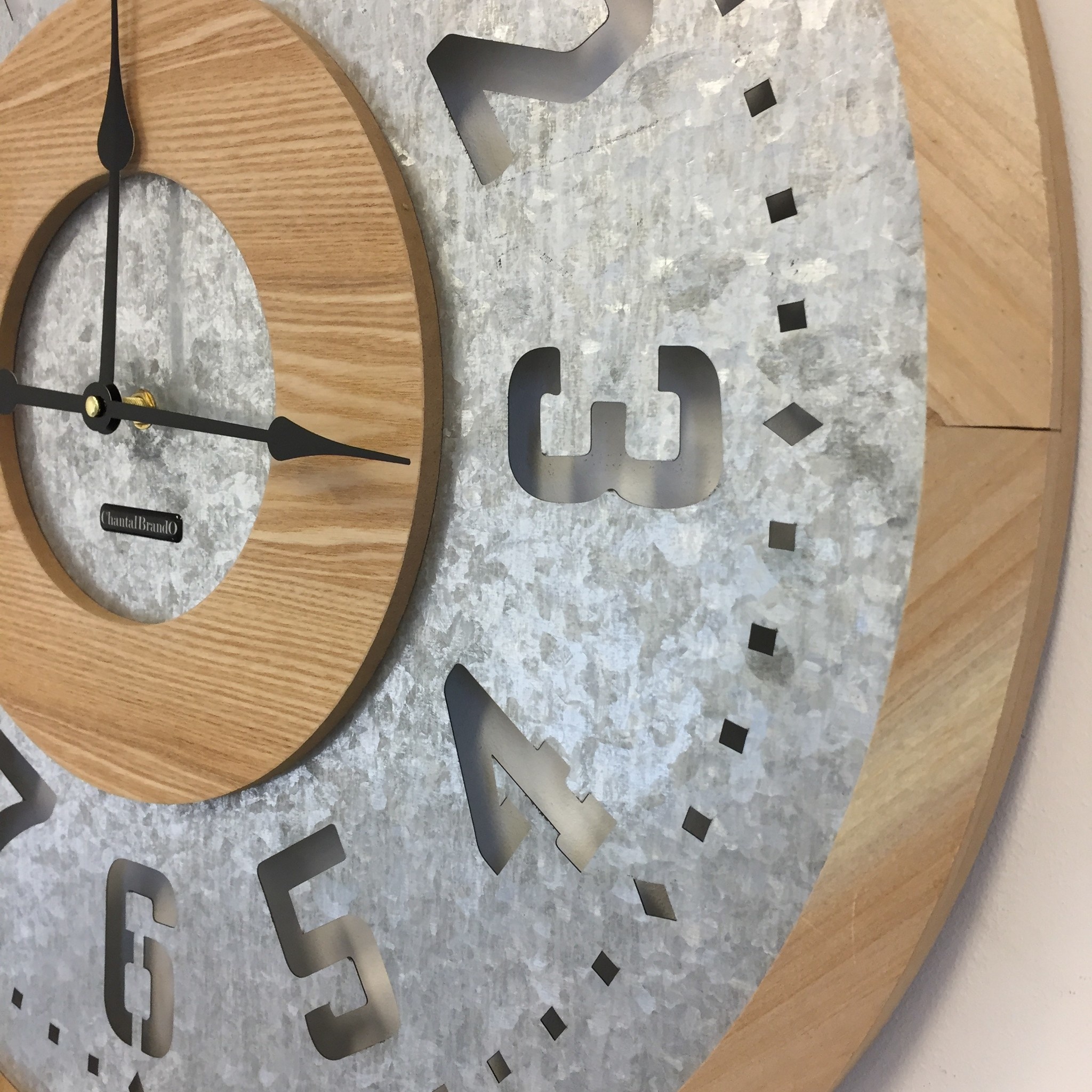 Klokkendiscounter Design - Wall clock Vintage Woodz Design Industrial