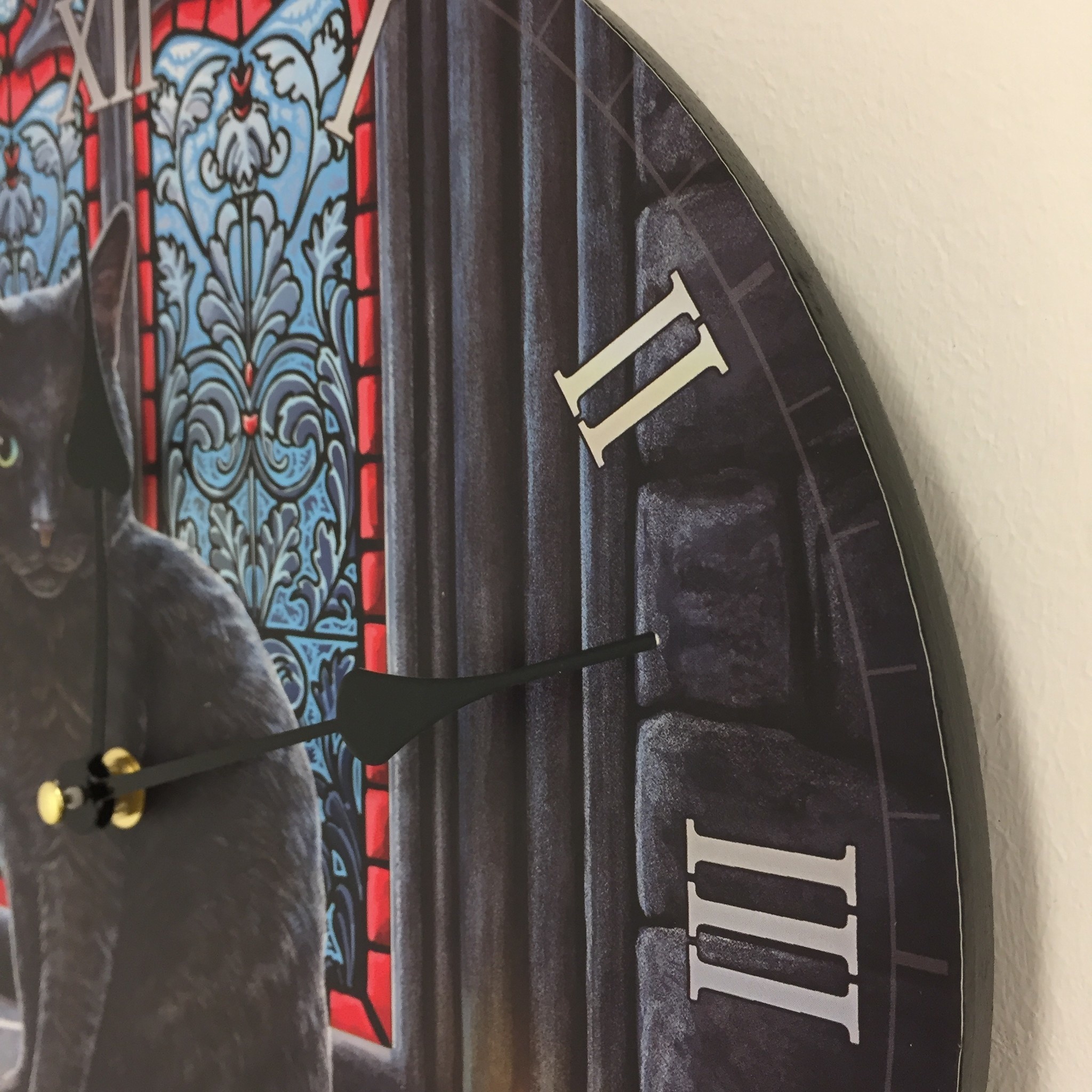 NiceTime Design - Wanduhr voor kinderen met zwarte kat