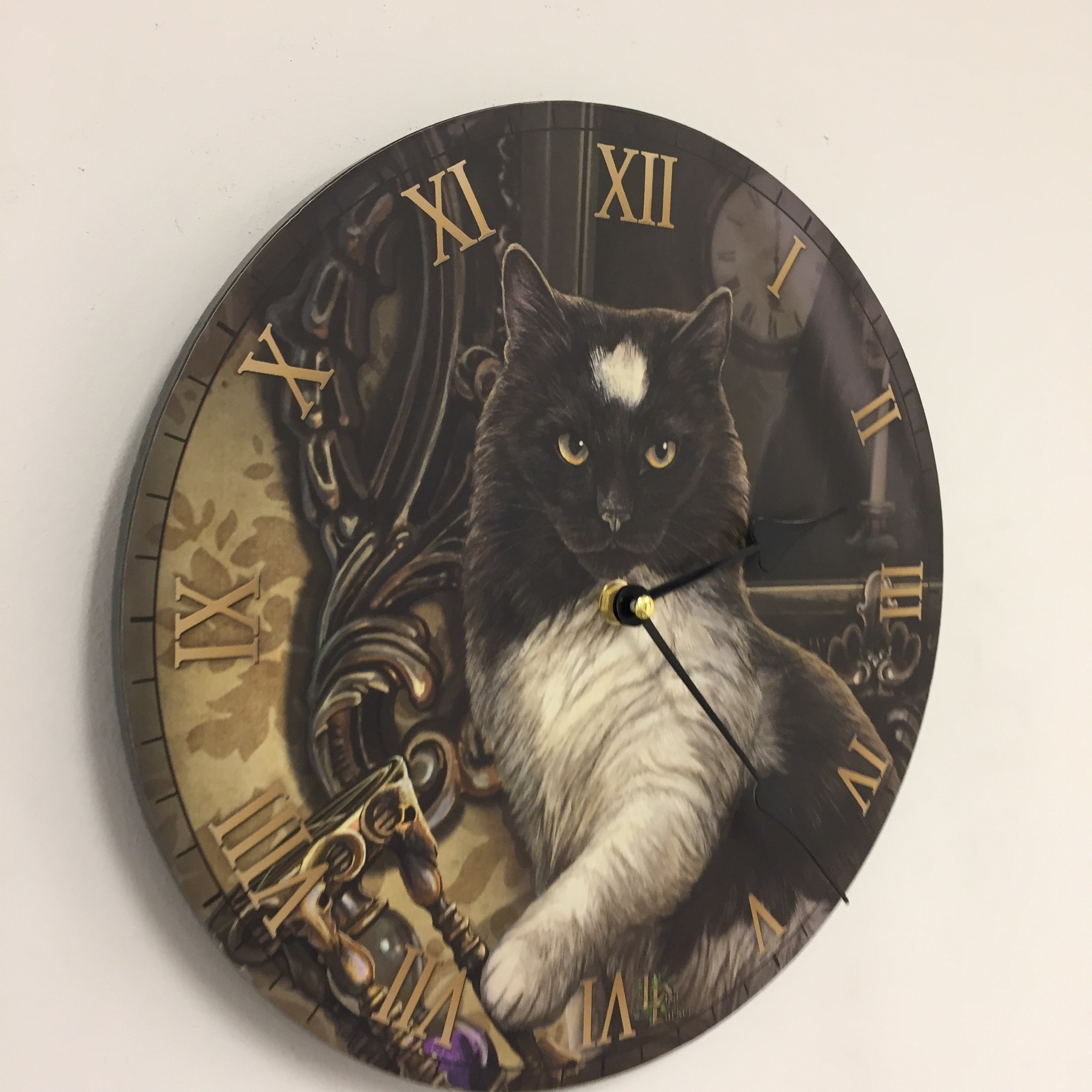 Klokkendiscounter Design - Wall clock for children with cat