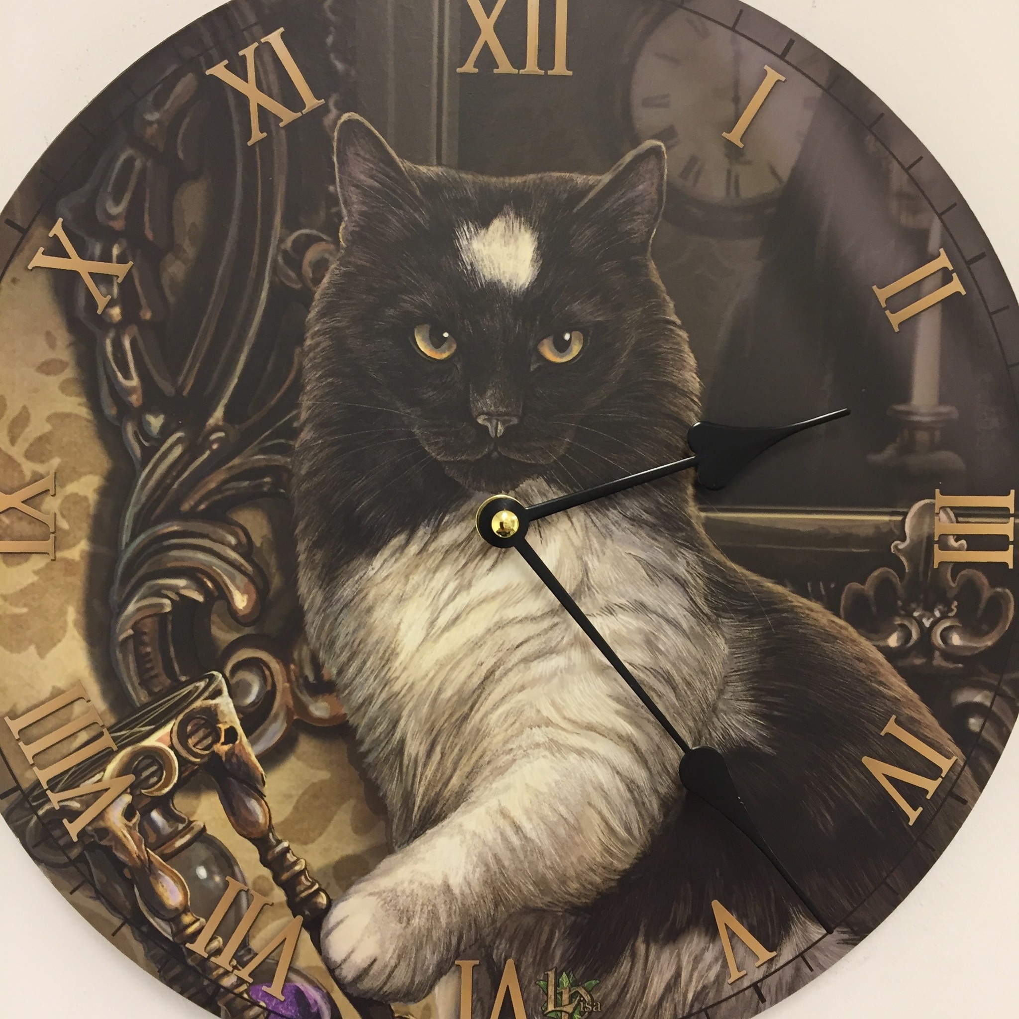 Klokkendiscounter Design - Wanduhr voor kinderen met kat