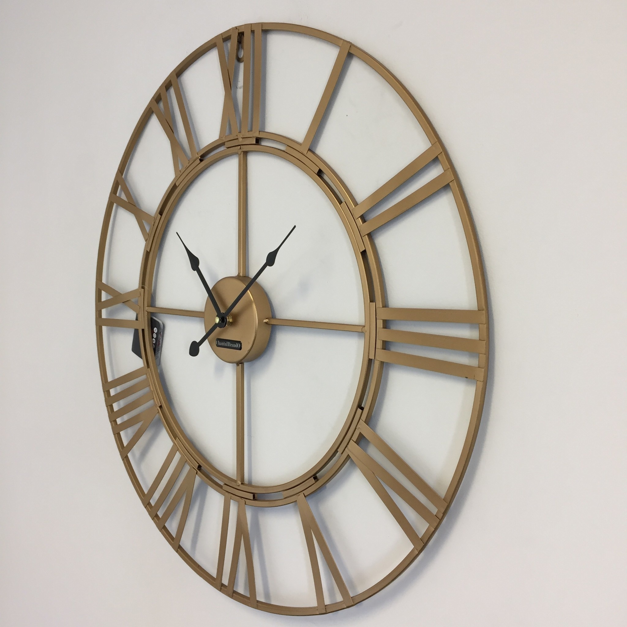 Klokkendiscounter Design - Wall clock Golden Wheel 60 Industrial Retro Design