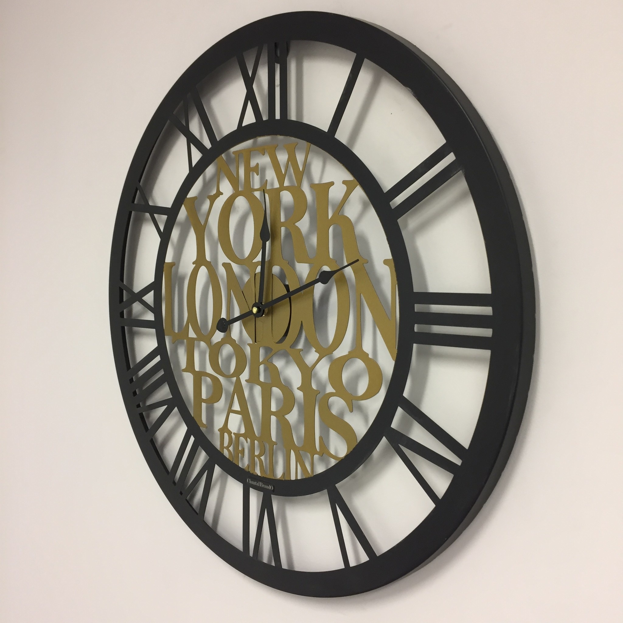 Klokkendiscounter Design - Wall clock Golden City's of the World