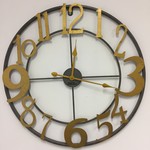 Klokkendiscounter Design - Wall clock Gold Rush Industrial Design Retro