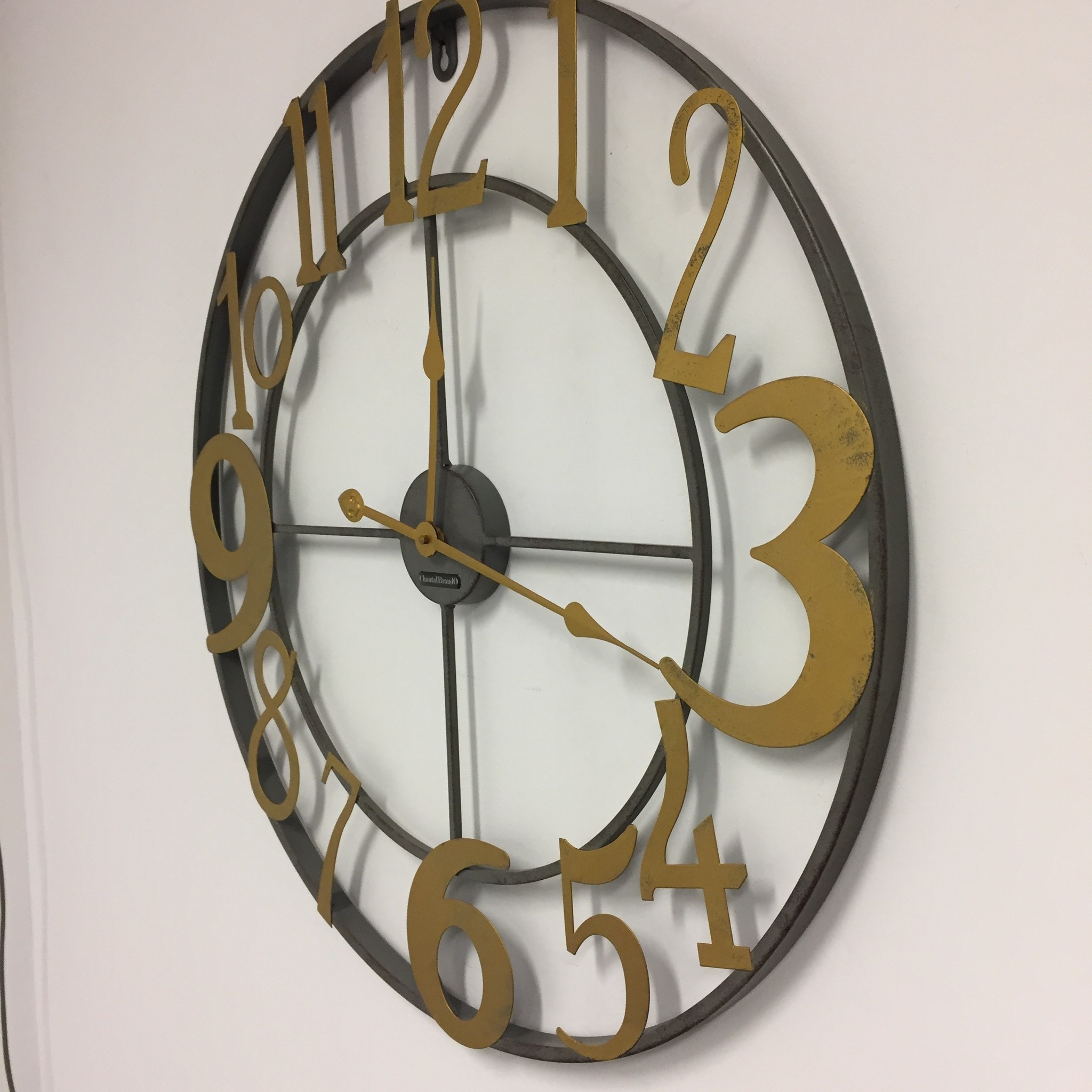 Klokkendiscounter Design - Wall clock Gold Rush Industrial Design Retro