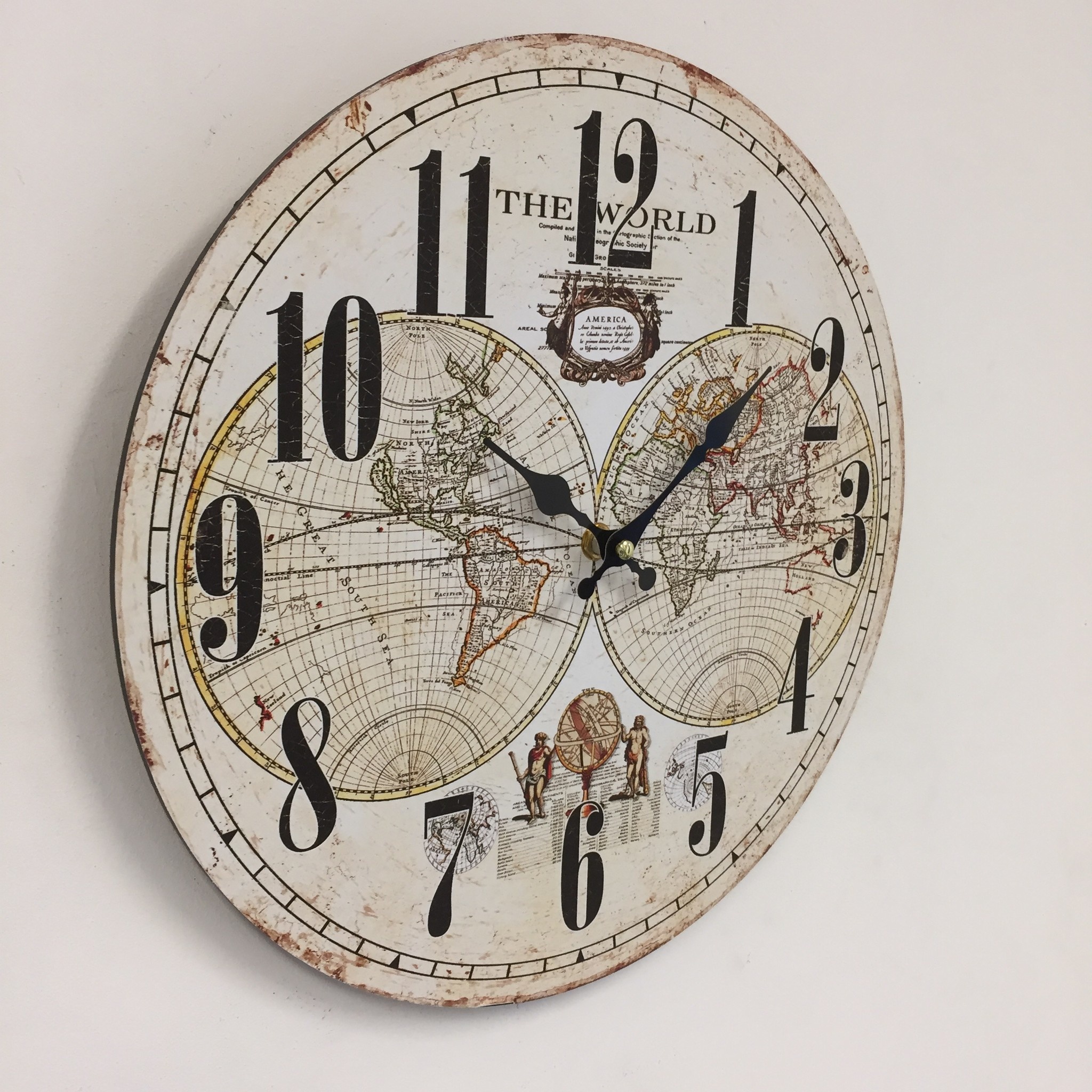 Design - Wall clock World Image Retro Design