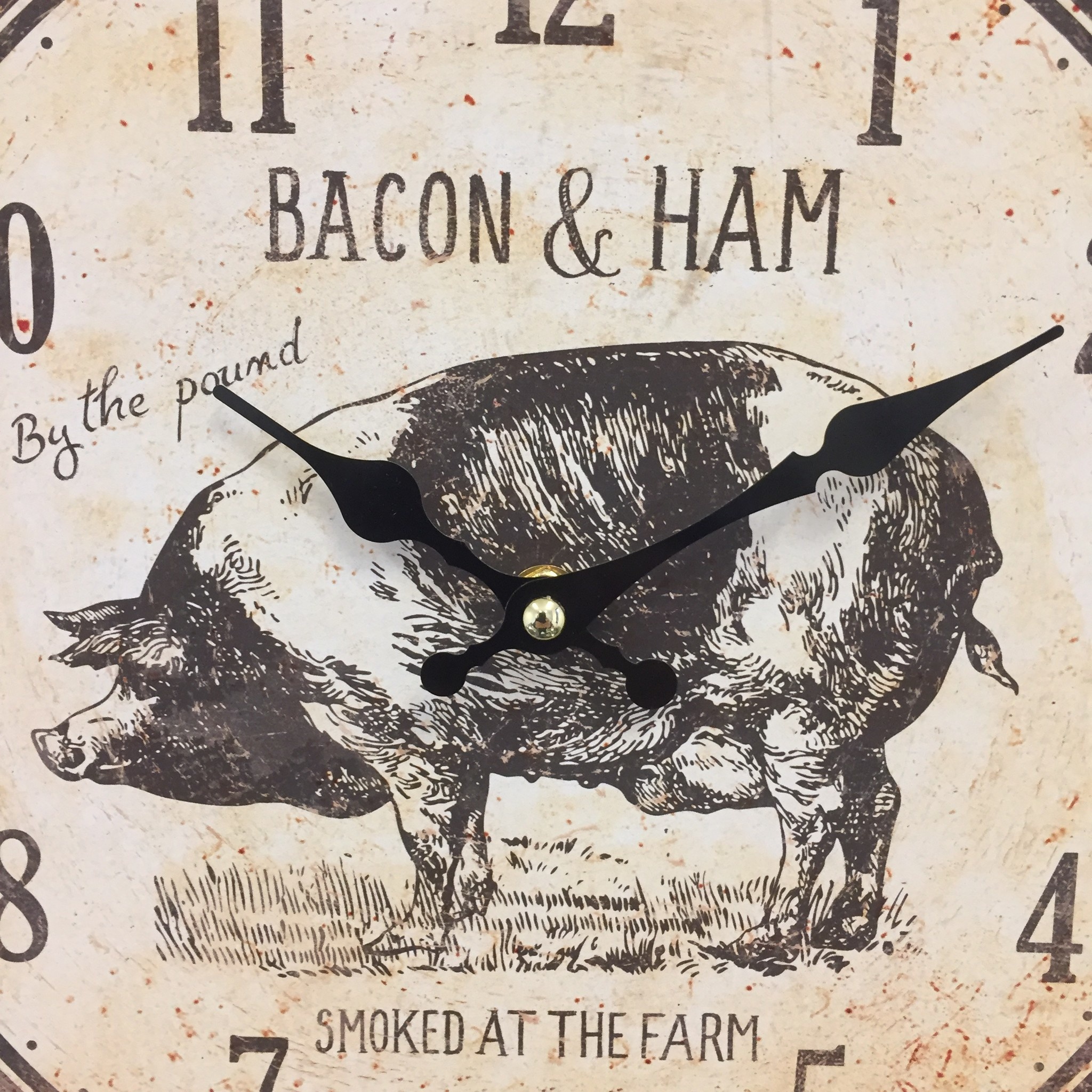 Design - Wandklok Bacon & Ham Retro Vintage Design