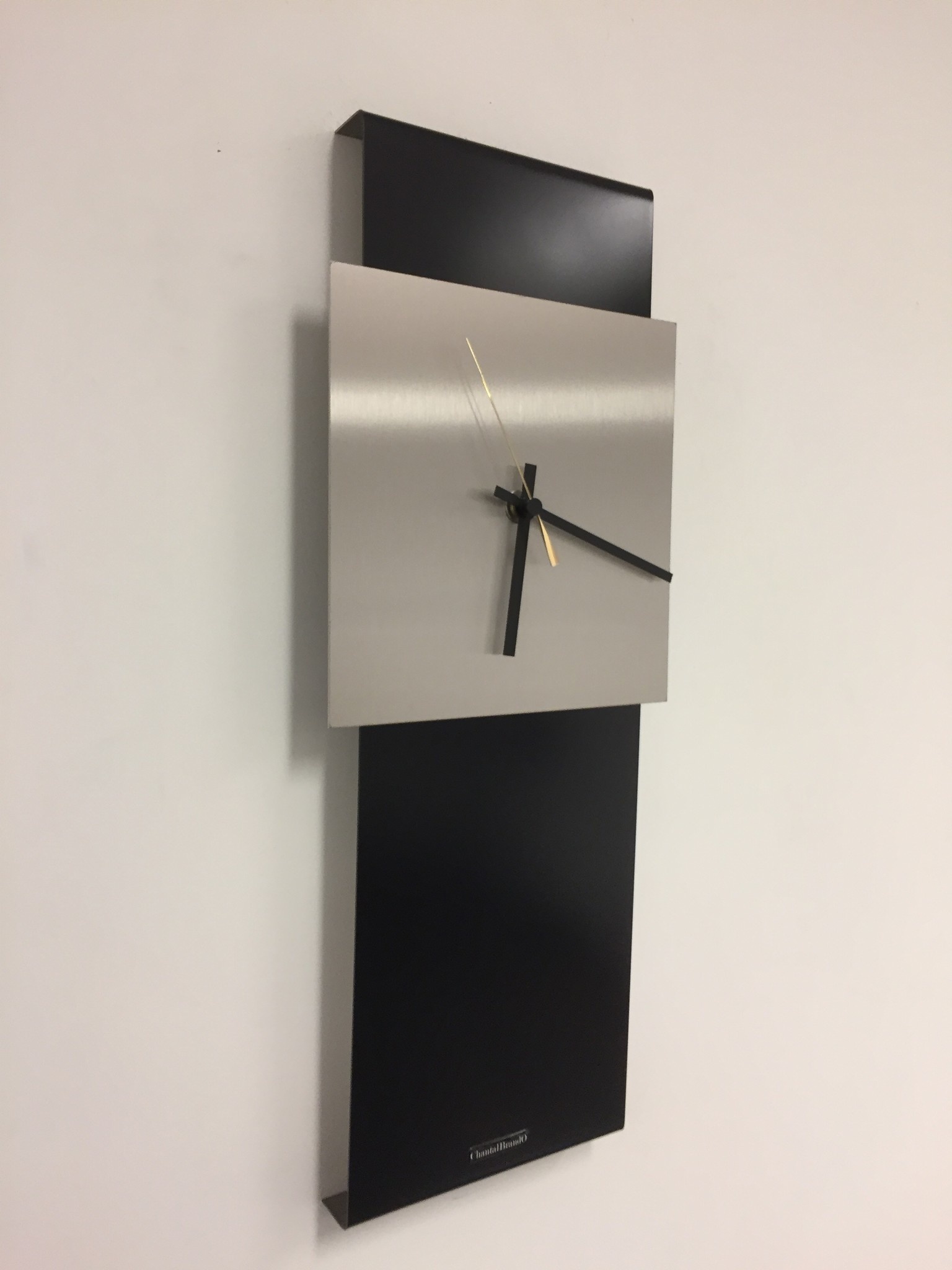 Klokkendiscounter Design - Wall clock Labrand Export Design Black & Gold Pointer Modern Design