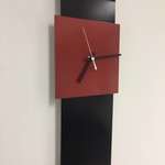 Klokkendiscounter Design - Wall clock Labrand Export Design Black & Red Modern Dutch Design