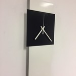 Klokkendiscounter Design - Wanduhr LaBrand Export Linie White & Black Square Moderne Dutch Design