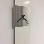 Klokkendiscounter Design - Wall clock Labrand Export Line White & Silver Modern Dutch Design