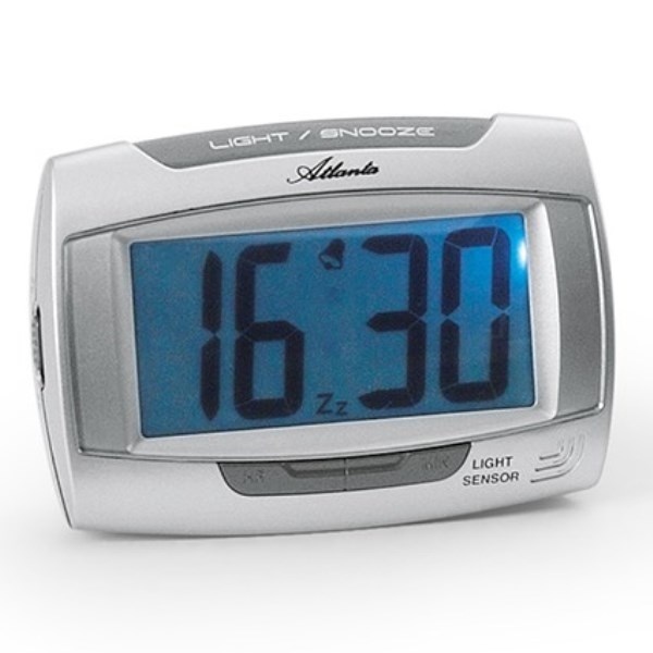 Atlanta Design - alarm clock sensor modern design silver