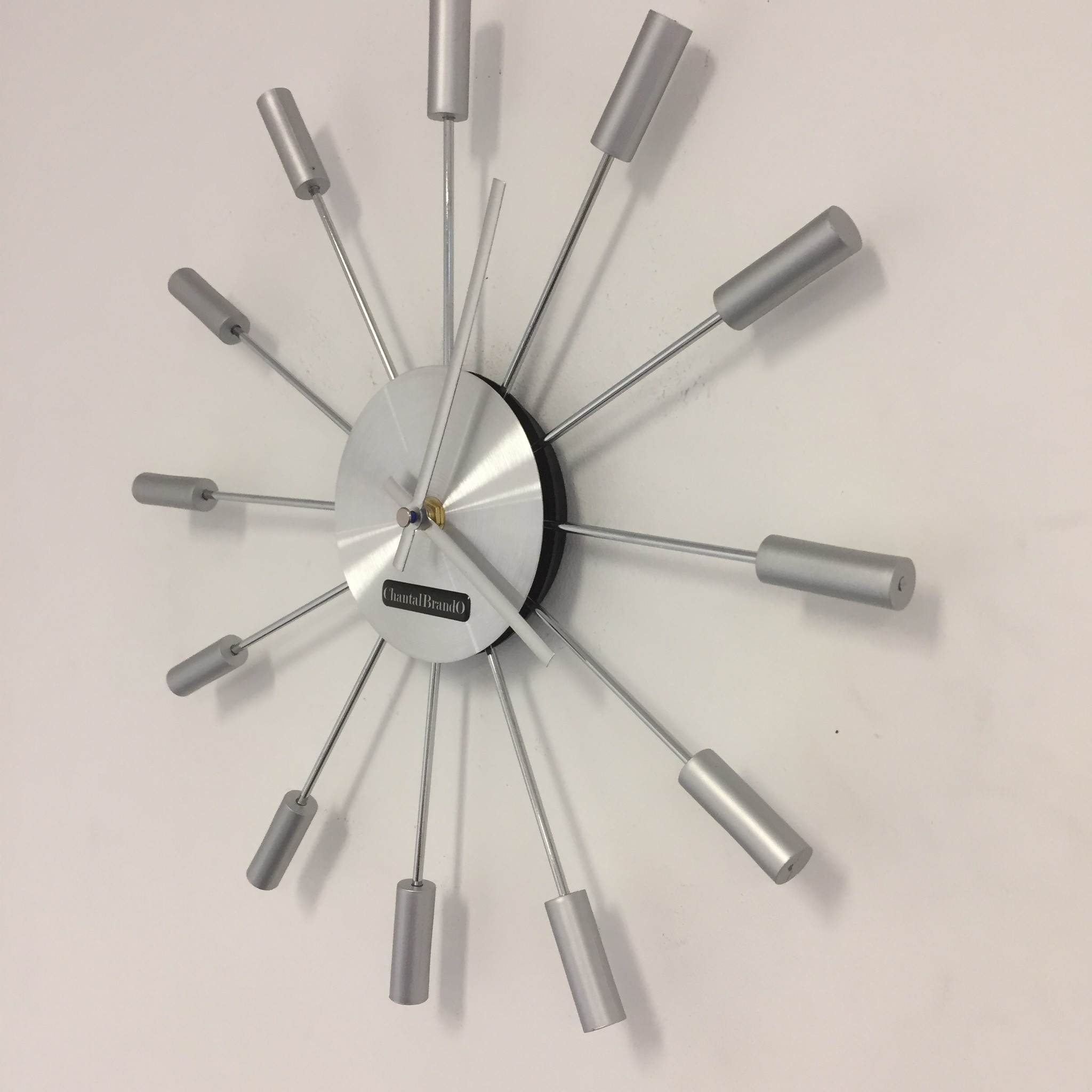 Klokkendiscounter Design - Wall clock Silver Sun Modern Design