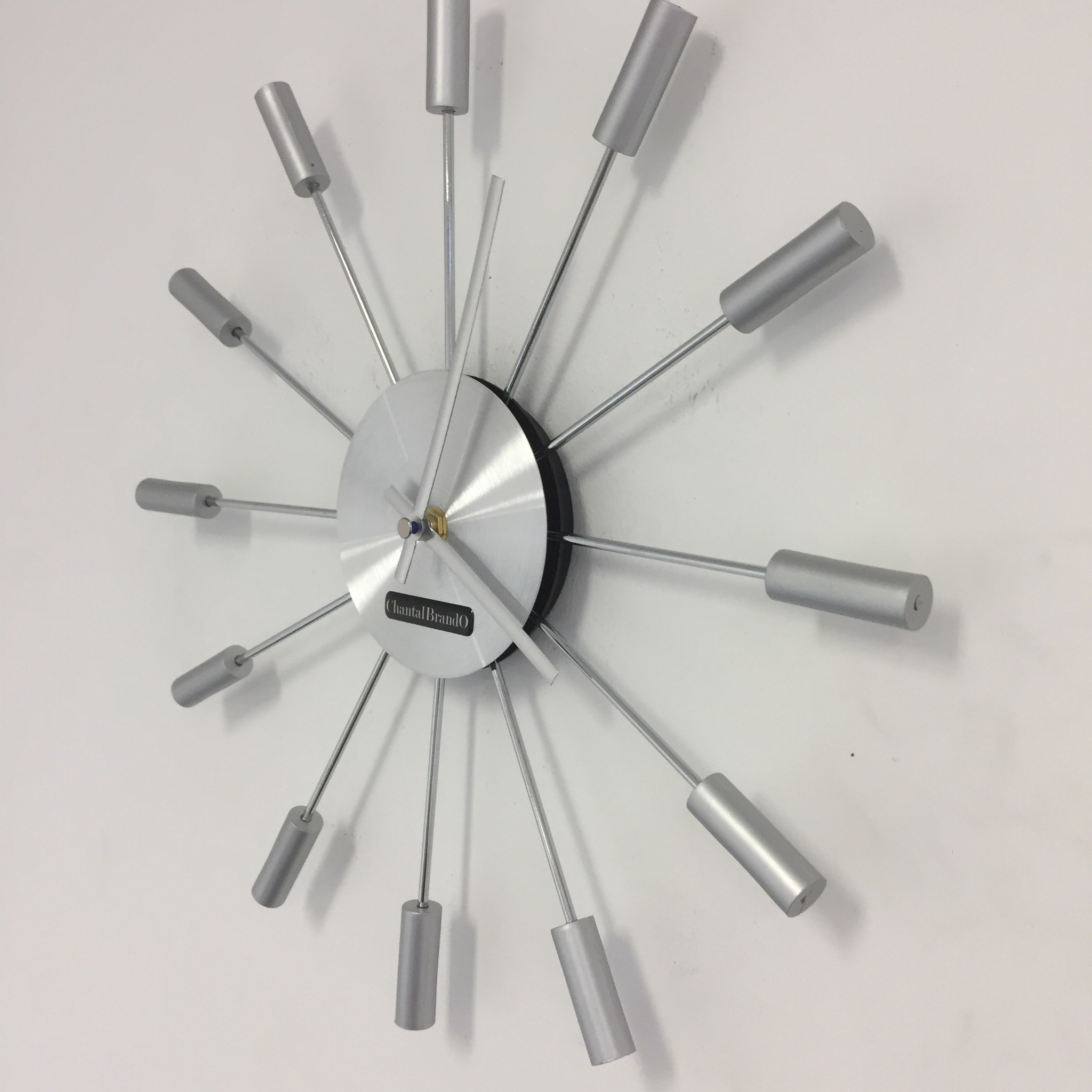 Klokkendiscounter Design - Wall clock Silver Sun Modern Design