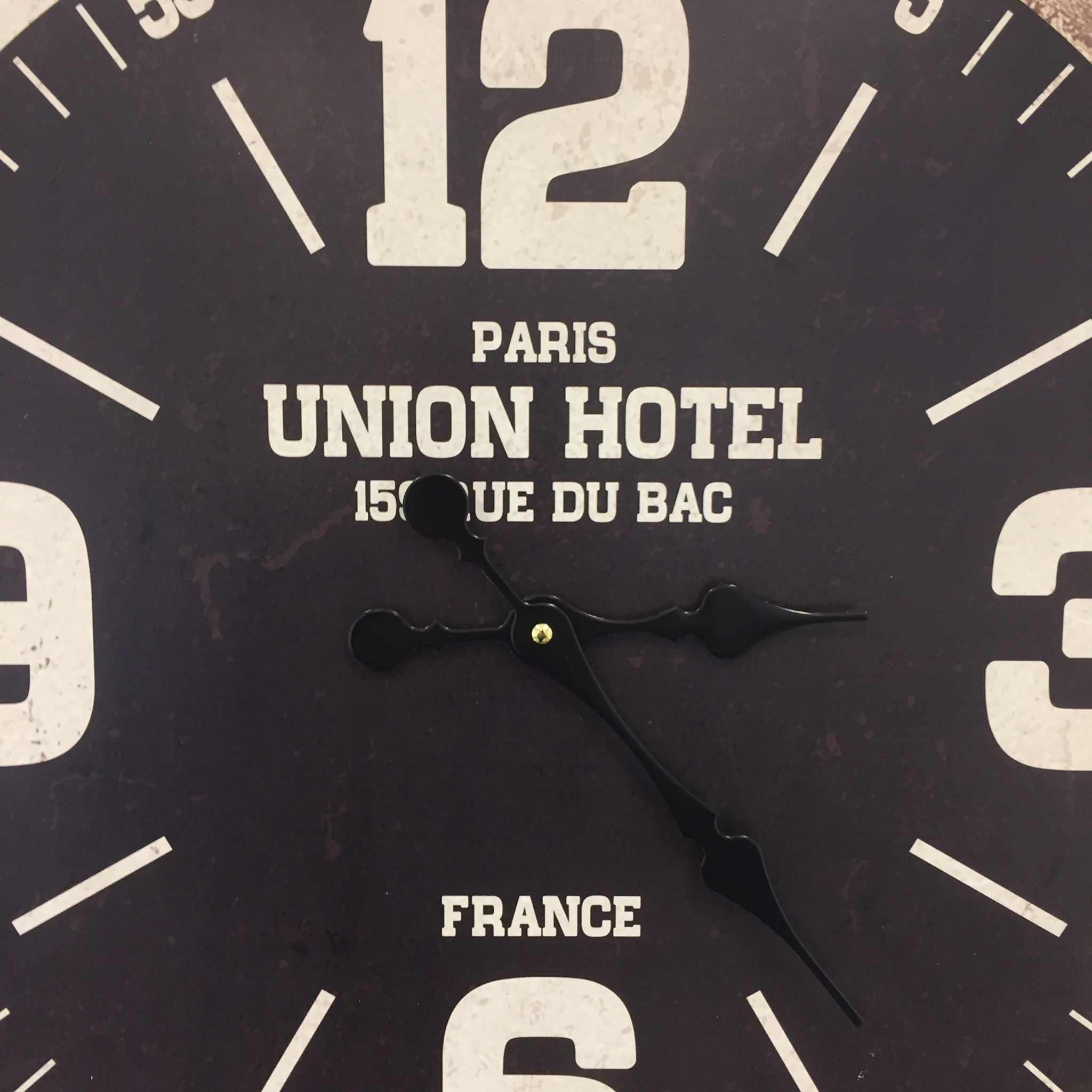 Design - Wall clock Union Hotel Black Retro Industrial Design