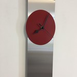 Klokkendiscounter Design - Wall clock Orion Red & Black Modern Dutch Design