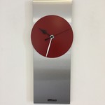 Klokkendiscounter Design - Wall clock Orion Red B&W Modern Dutch Design