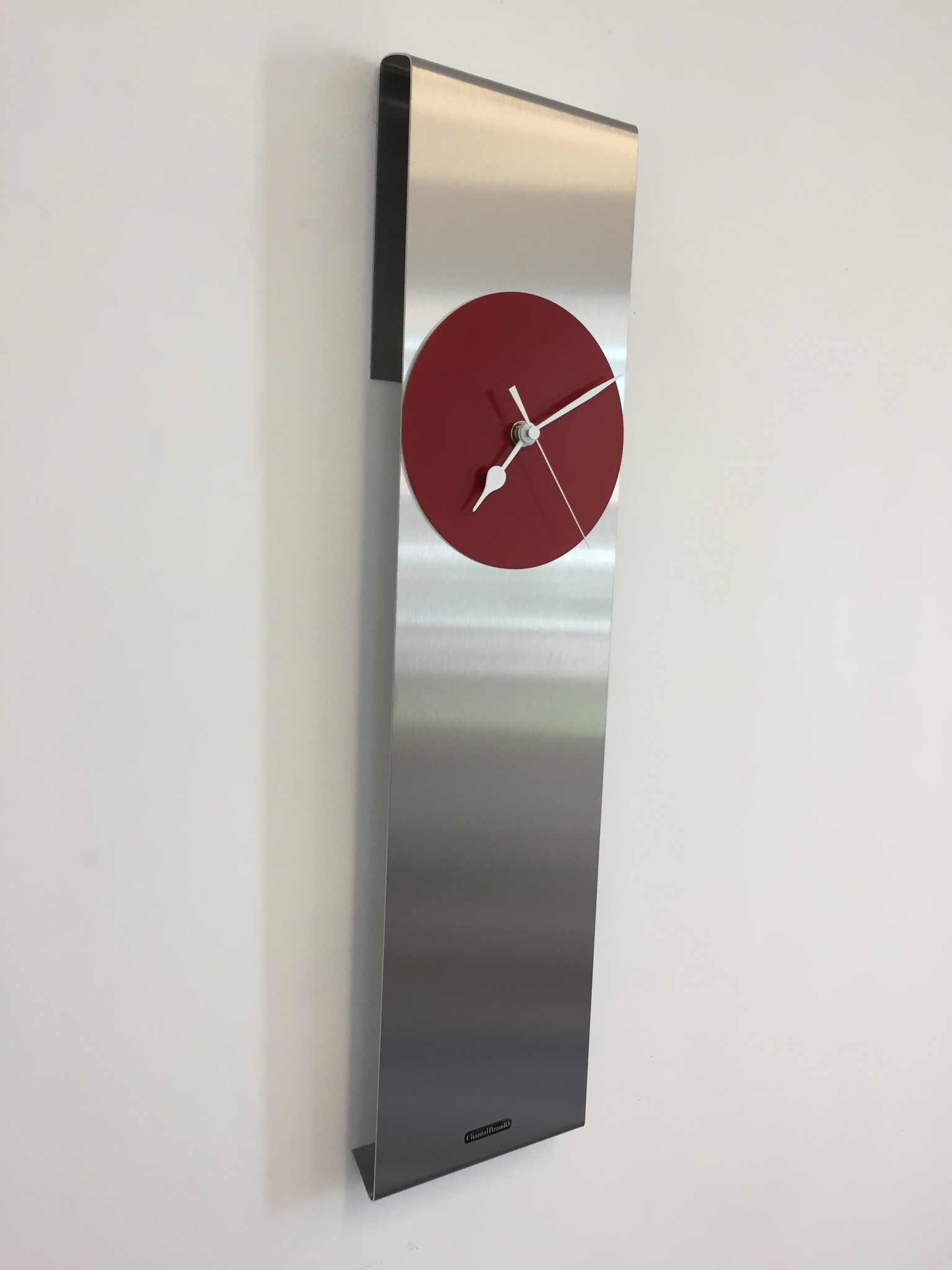 Klokkendiscounter Design - Wall clock Sky scraper New York Red Modern Dutch Design