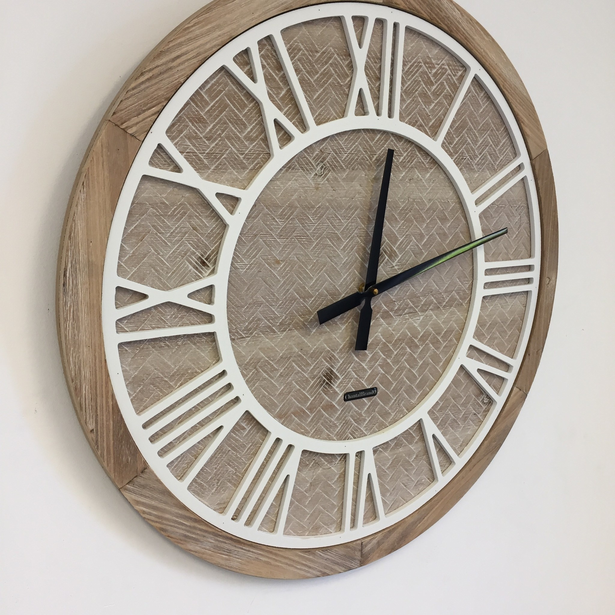 Klokkendiscounter Design - Wall clock Roman Wood Modern Design