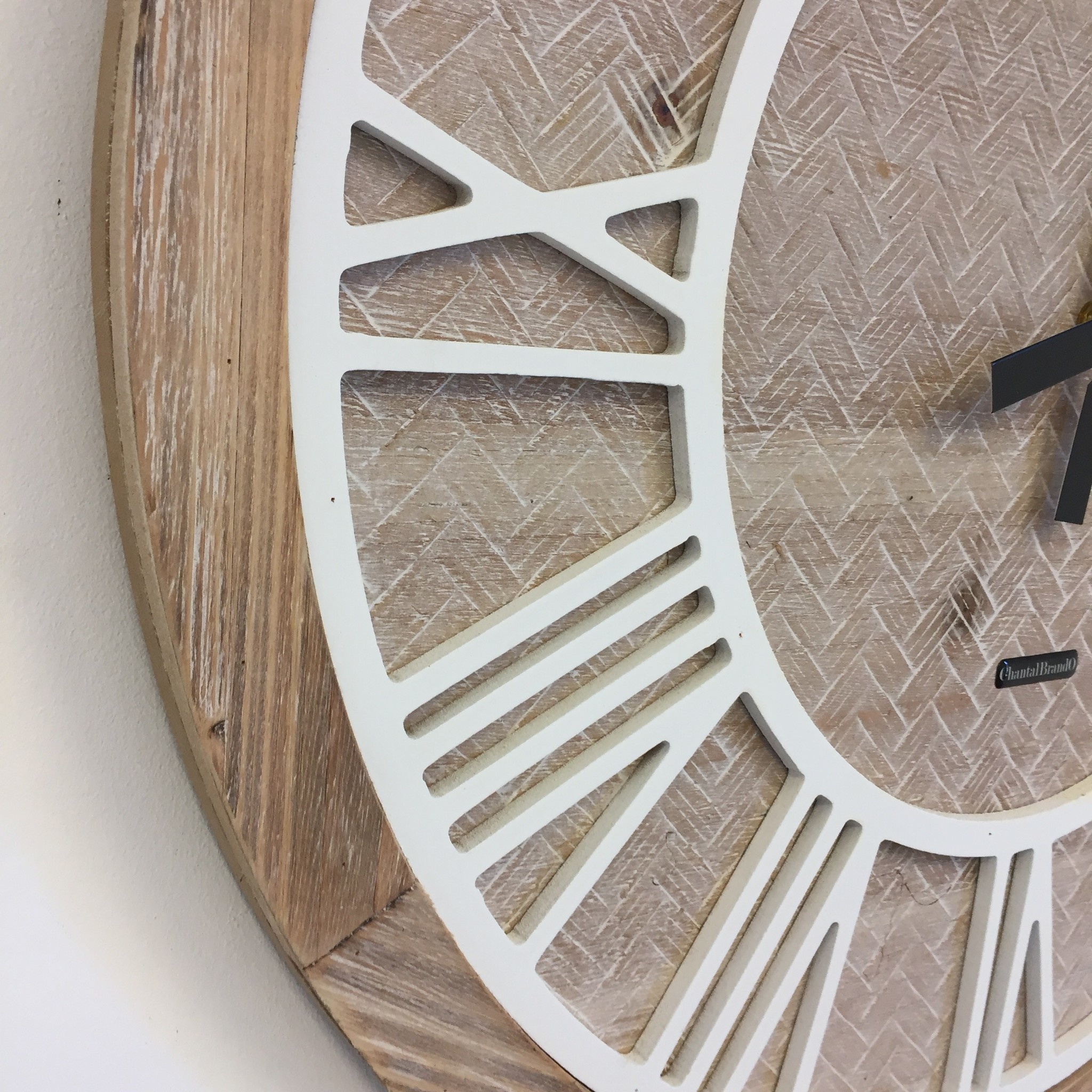 Klokkendiscounter Design - Wall clock Roman Wood Modern Design