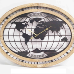 Klokkendiscounter Design - Wandklok World Map Modern Industrieel Design