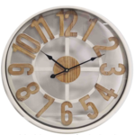 Design - Woodz White Modern Industrial Design wall clock