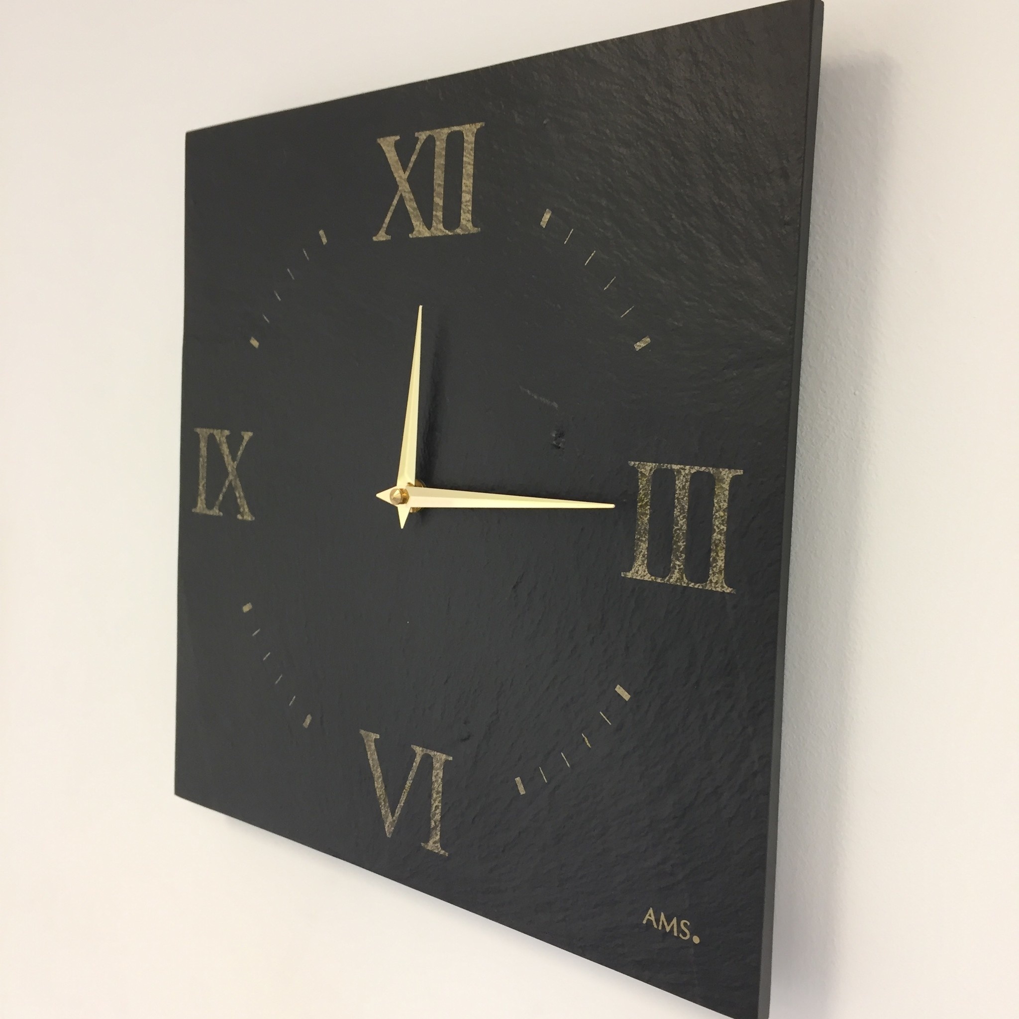 AMS Design - Wall clock Natura Black Stone