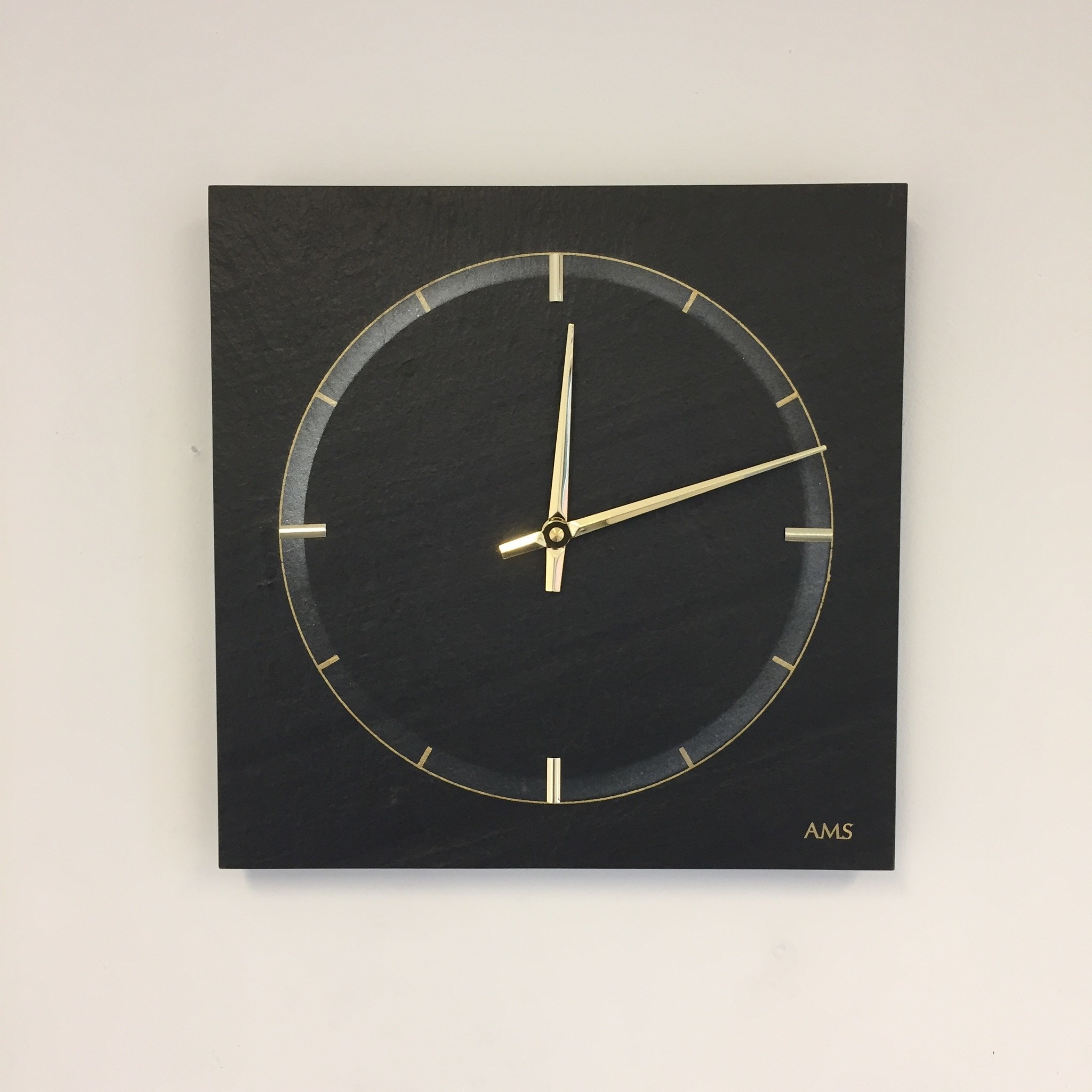 AMS Design - Wall clock Natura Black Stone Modern Design