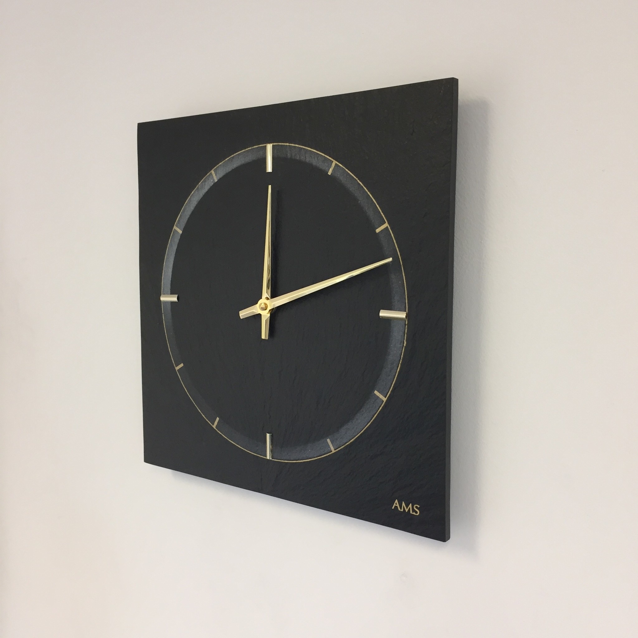 AMS Design - Wall clock Natura Black Stone Modern Design