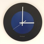 ChantalBrandO Design - Wall clock Black & Blue Modern Dutch Design