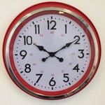 NiceTime Design - Wall clock Ravenna Red Modern Industrial Design