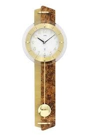 AMS Design - Wall clock Amalfi wood and leather design