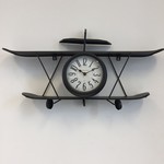 Design - plane wall clock black modern design