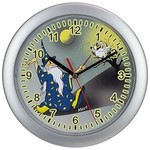 Design - Children's wall clock with wizard