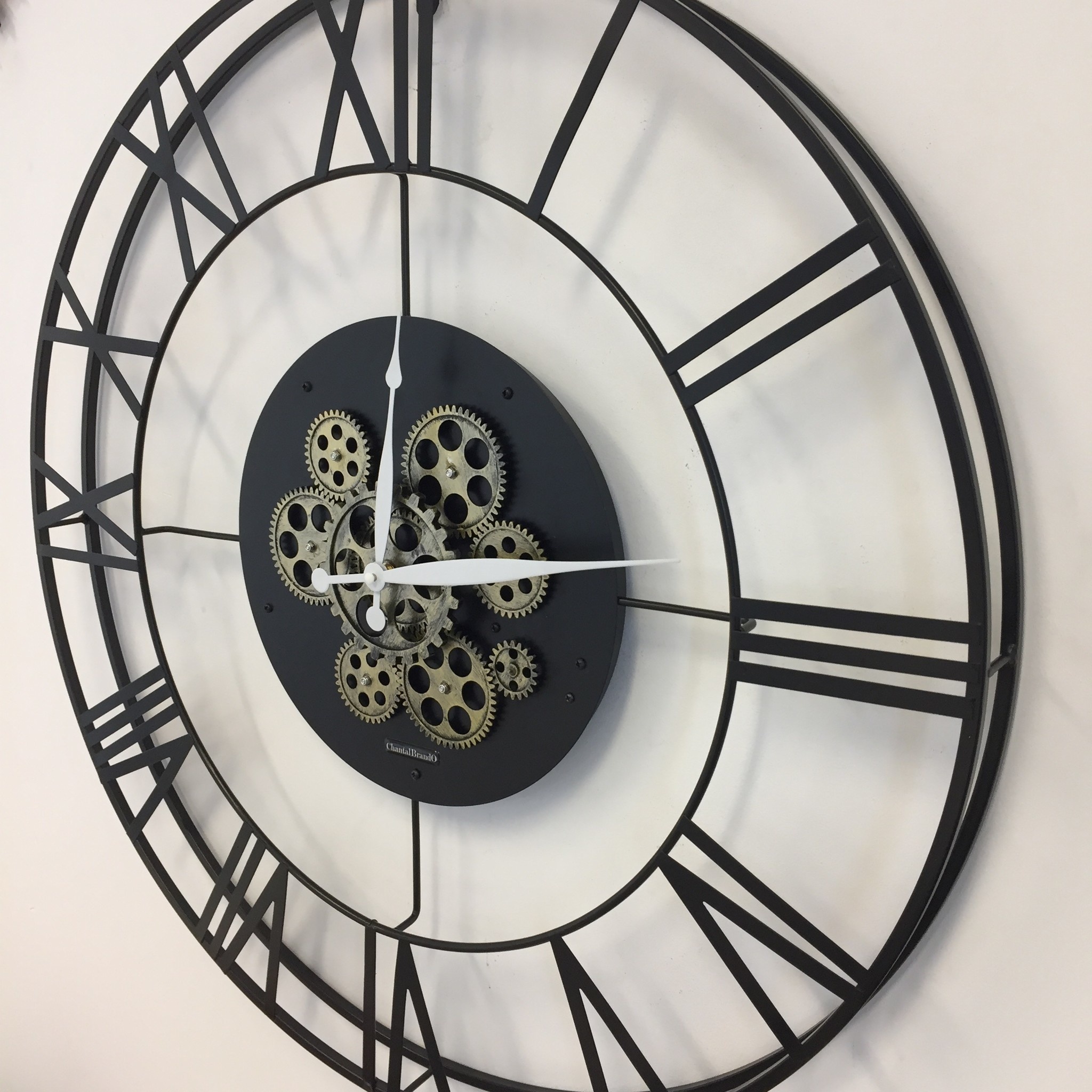 ChantalBrandO Design - Wall clock Black Gear 70 Industrial Design