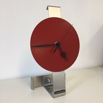 ChantalBrandO Design - Table clock Red Spirit Black Pointers Dutch Design