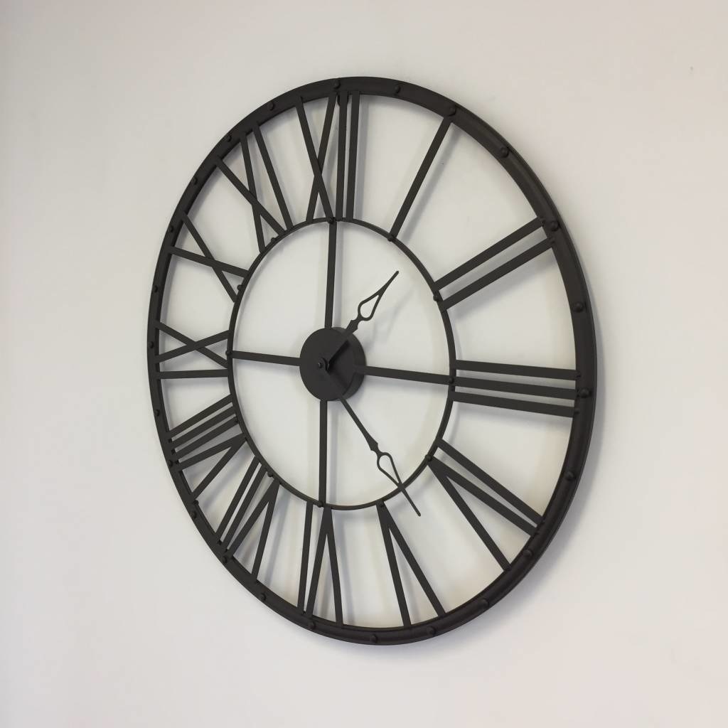 NiceTime Design - Industrial wall clock metal dark brown