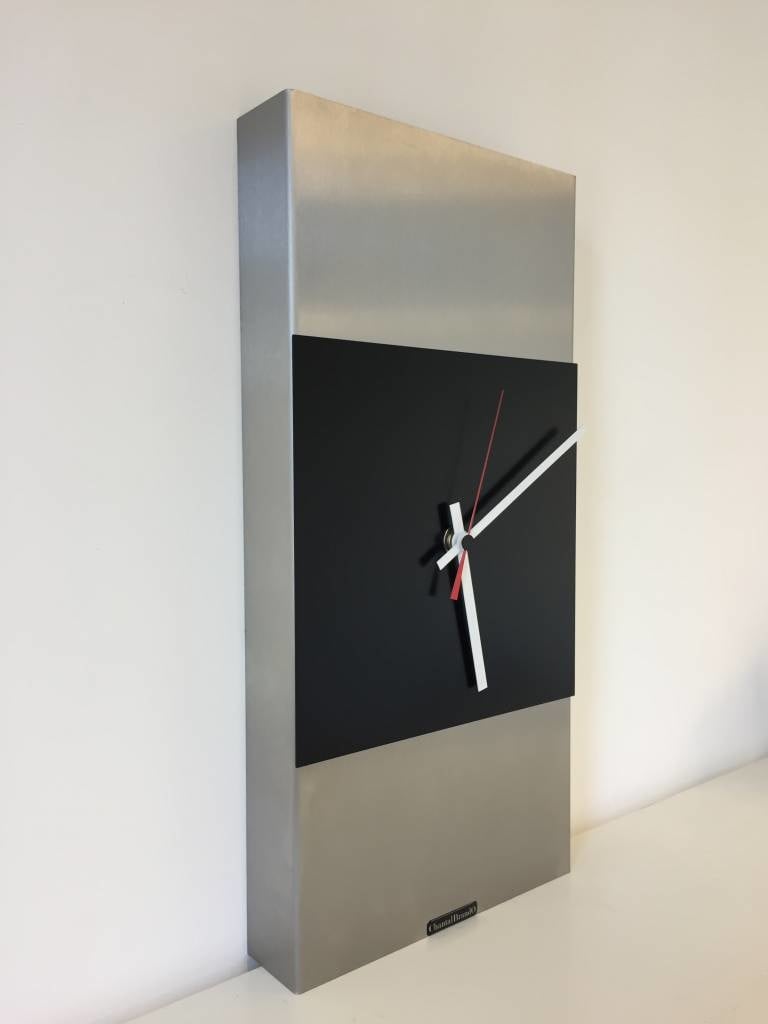 ChantalBrandO Design - Wall clock Extravaganza Black Square
