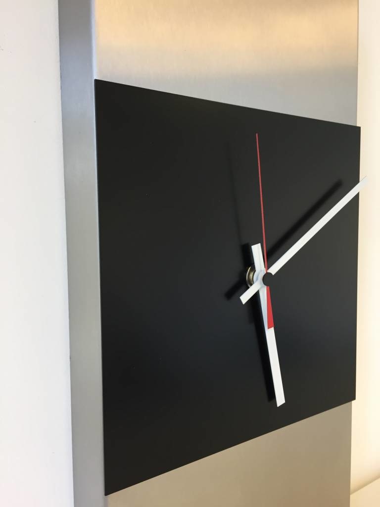 ChantalBrandO Design - Wall clock Extravaganza Black Square